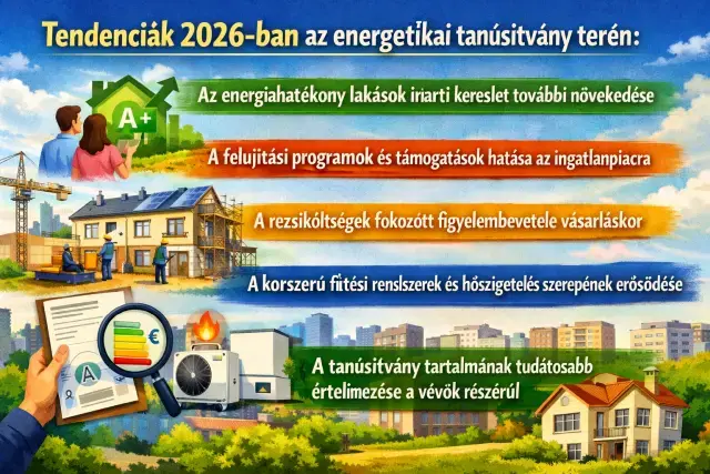 Tendenciák 2026-ban az energetikai tanúsítvány terén.